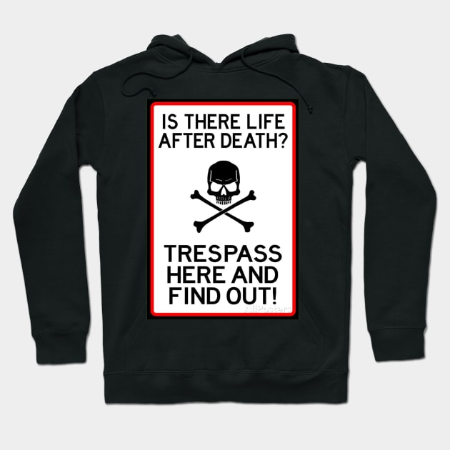 Is there life after death? Trespass here and find out Hoodie by  The best hard hat stickers 